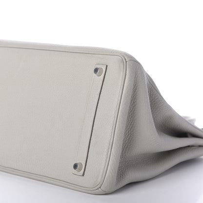 Hermes Taurillon Clemence Birkin 35 Gris Perle 7 of 11