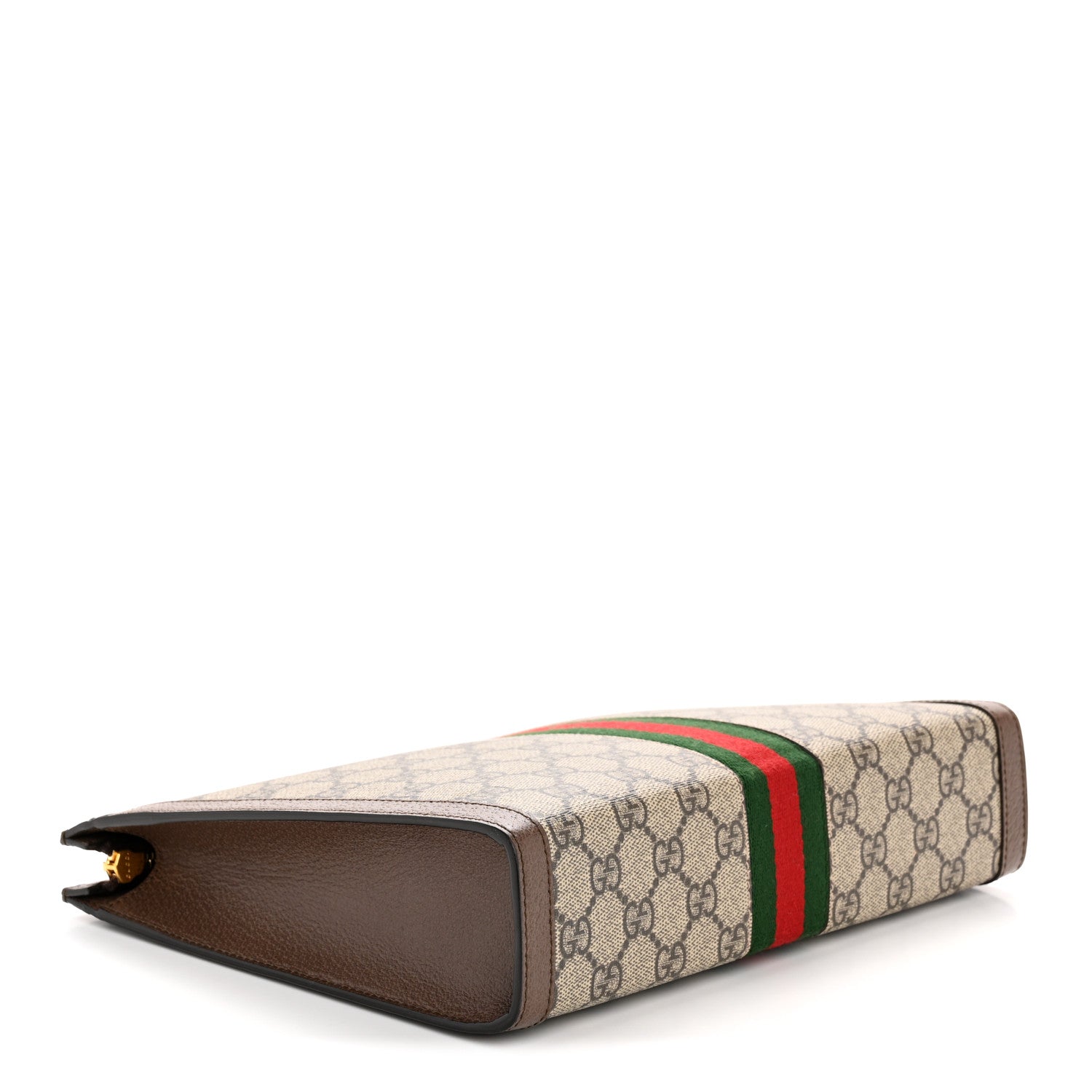 Gucci GG Supreme Monogram Web Ophidia Pouch Brown 4 of 8