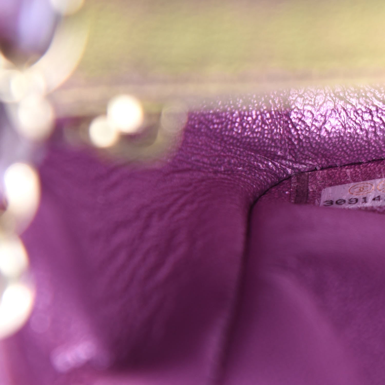 Chanel Iridescent Lambskin Quilted Mini Rectangular Flap Purple 9 of 11