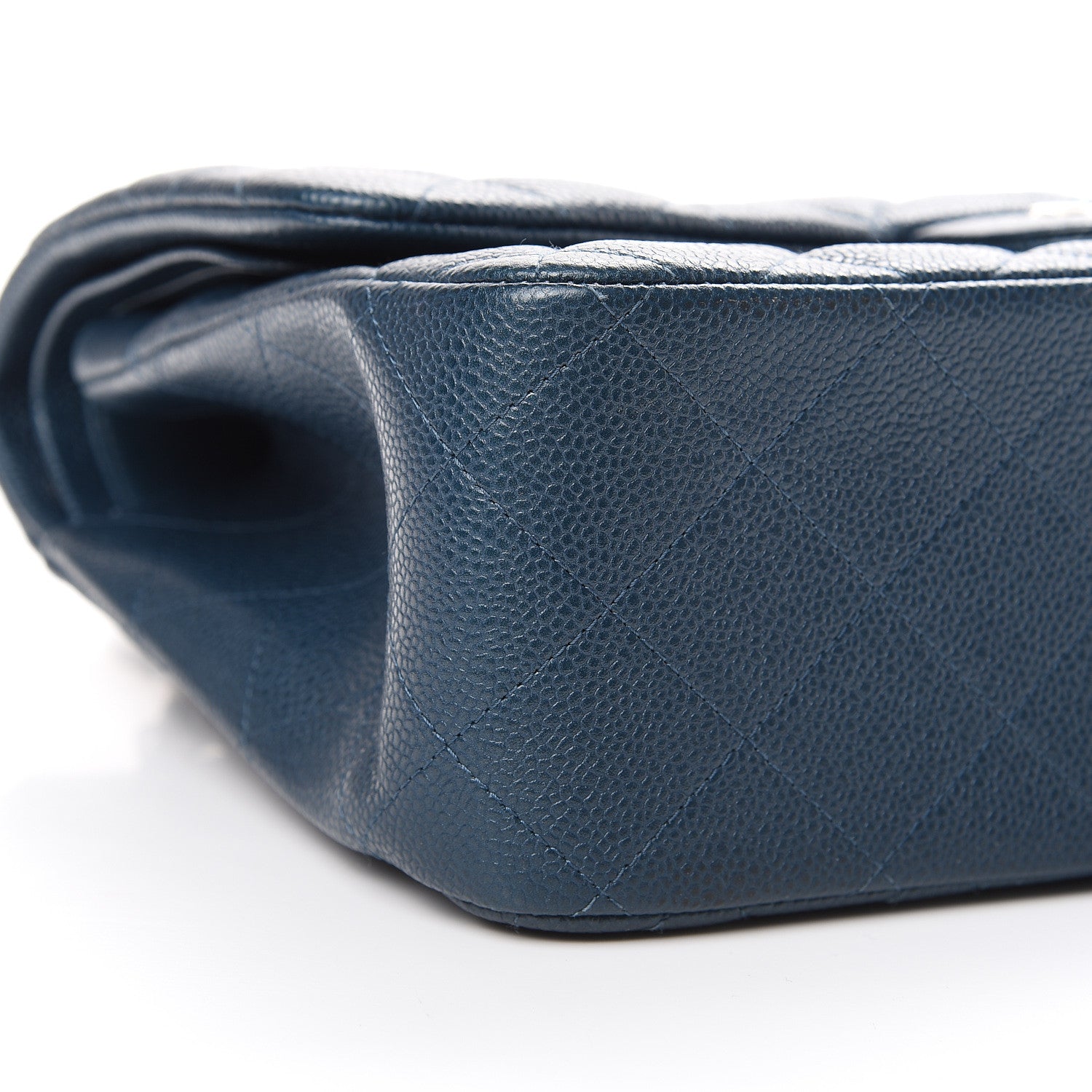 Chanel Caviar Quilted Jumbo Double Flap Dark Blue 8 of 10