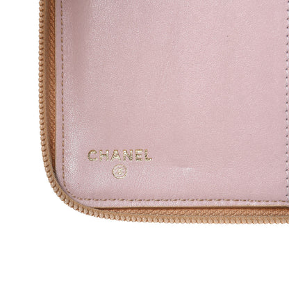 Chanel Metallic Aged Calfskin Quilted Palette Large Zip Around Organizer Wallet Gold 6 of 19
