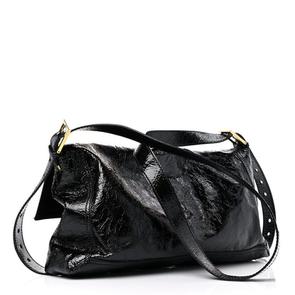 Fendi Vitello Naplak Large Convertible Baguette Black 3 of 12