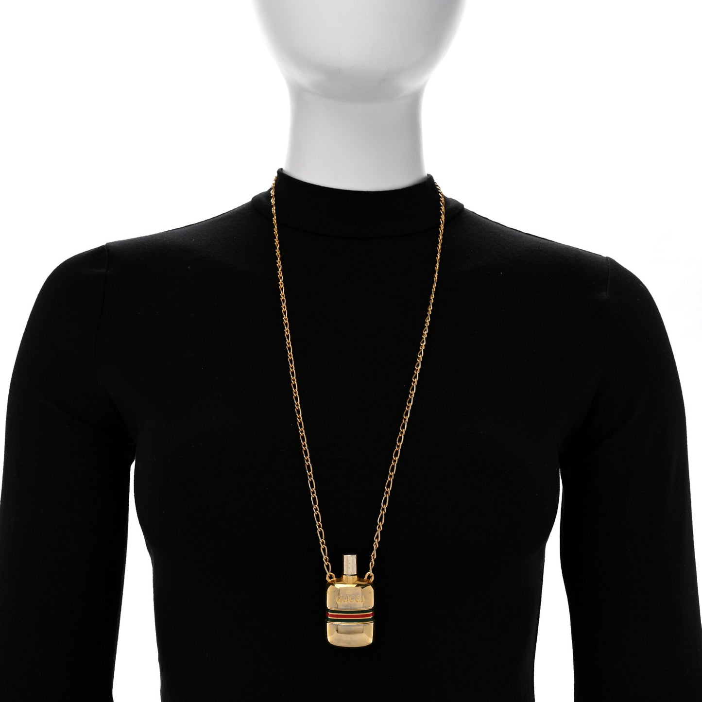 Metal Enamel Bottle Pendant Necklace