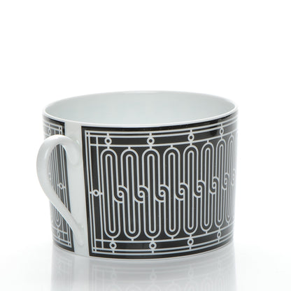 Hermes Porcelain H Deco Breakfast Cup and Saucer 11 of 15