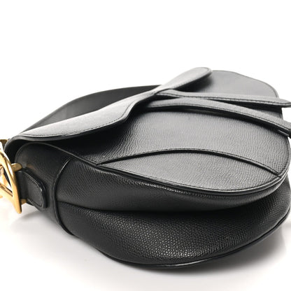 Christian Dior Grained Calfskin Saddle Bag Black 9 of 10