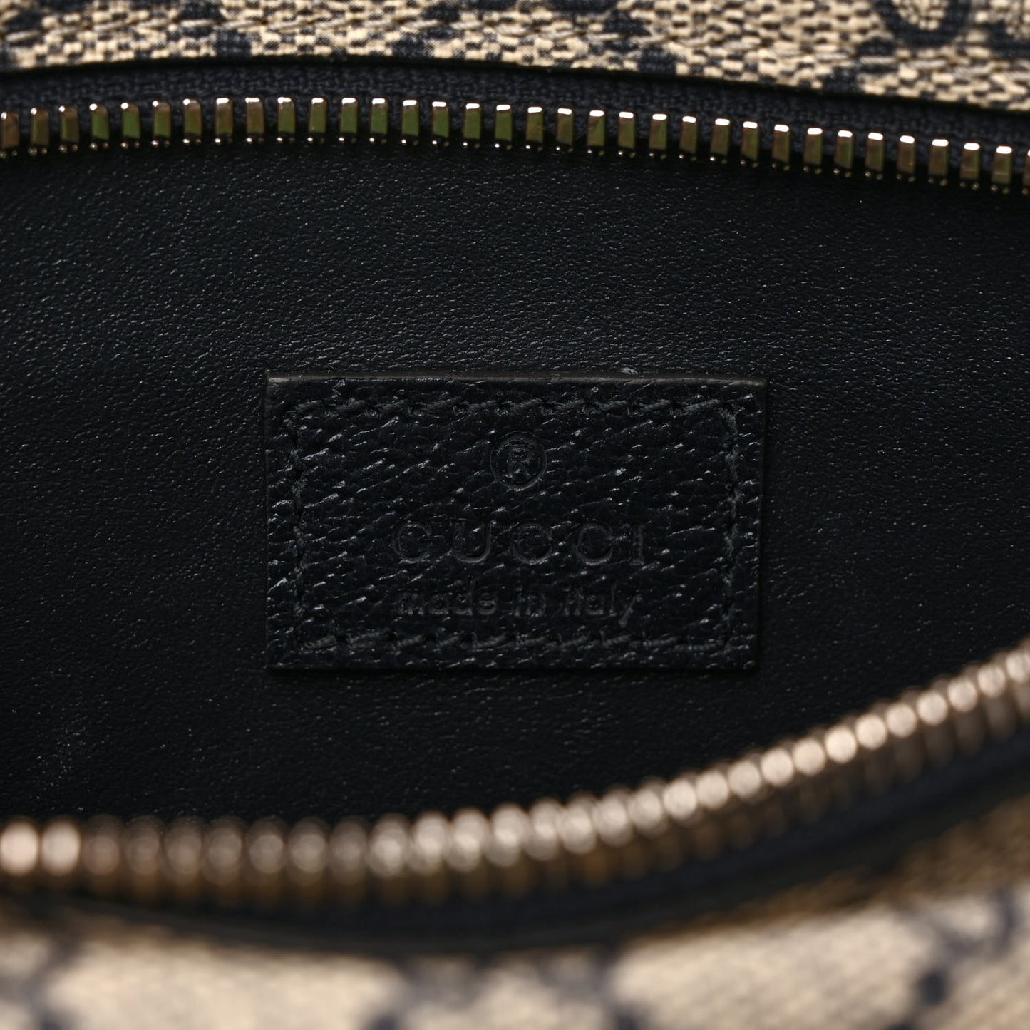 GG Supreme Monogram Textured Dollar Calfskin Blondie Belt Bag Beige Blue