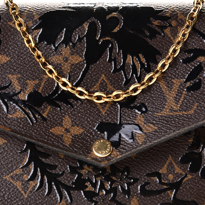 Louis Vuitton Monogram Blossom Pochette Felicie Chain Wallet Black 10 of 11