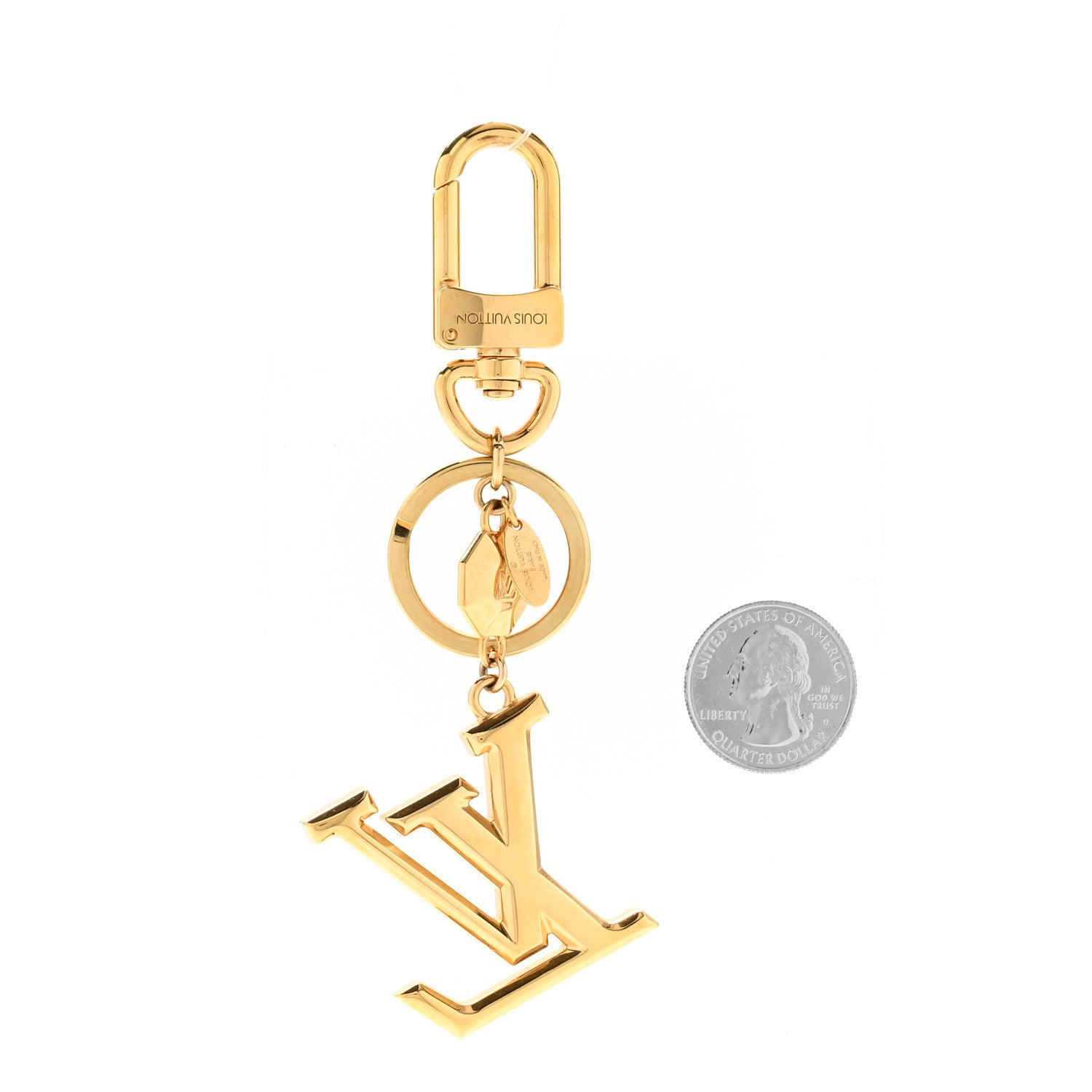 Louis Vuitton LV Facettes Bag Charm Key Holder Gold 2 of 4