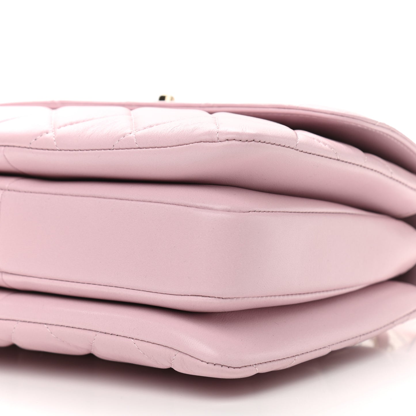 Lambskin Quilted Small Trendy CC Flap Dual Handle Bag Light Pink