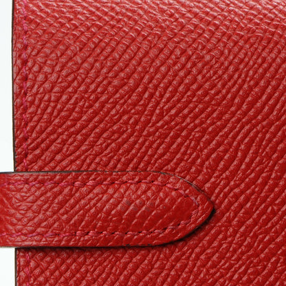 Hermes Epsom Kelly Medium Wallet Rouge Casaque 7 of 13