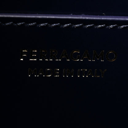 Salvatore Ferragamo Brushed Calfskin Medium Prisma Shoulder Bag Midnight 6 of 12