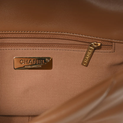 Chanel Lambskin Quilted Medium Chanel 19 Flap Light Brown 6 of 11