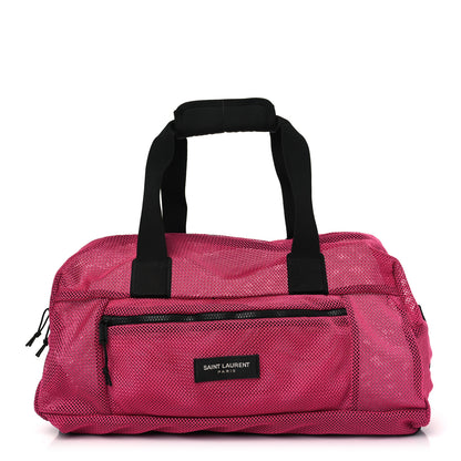 Saint Laurent Nylon Mesh Duffle Bag Fuchsia 1 of 8