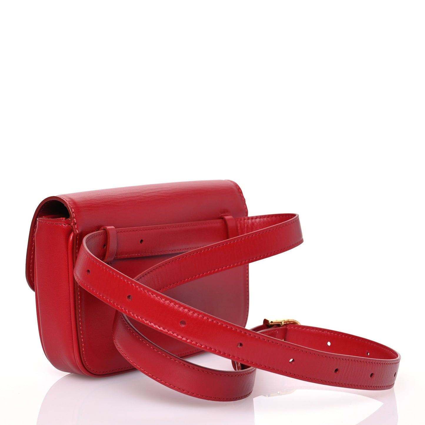 Smooth Calfskin Tassel Belt Bag Red