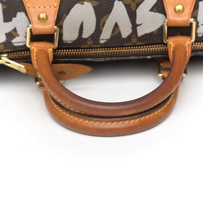 Louis Vuitton Monogram Graffiti Speedy 30 Silver 8 of 12