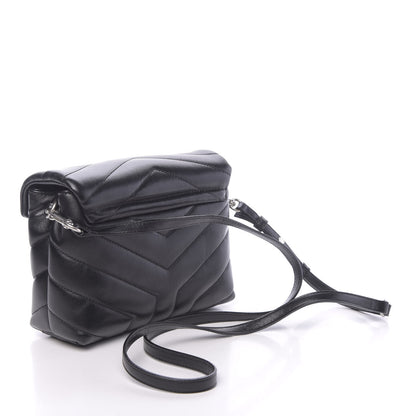 Saint Laurent Calfskin Y Quilted Monogram Toy Loulou Crossbody Bag Black 3 of 10