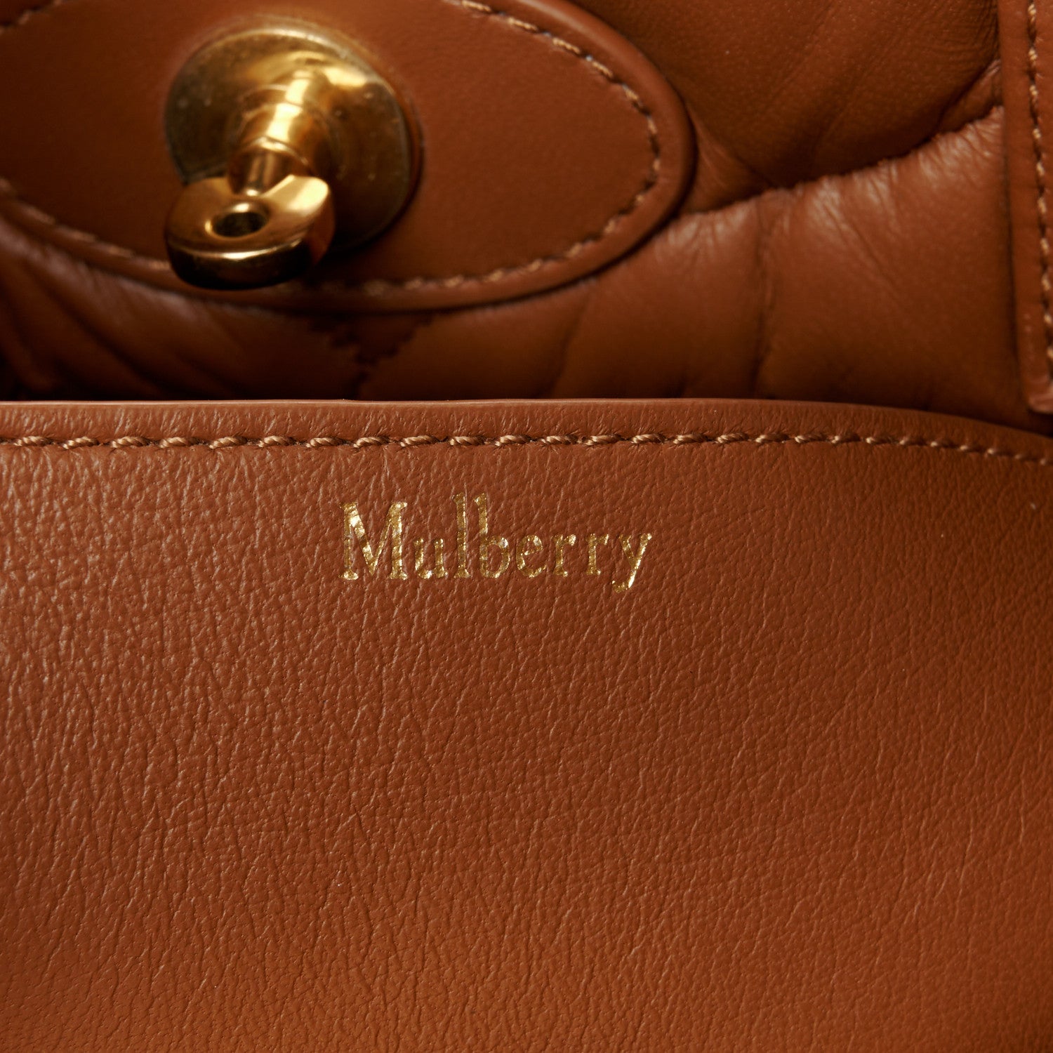 Mulberry Nappa Pillow Quilted Big Softie Tote Tobacco Brown 6 of 9