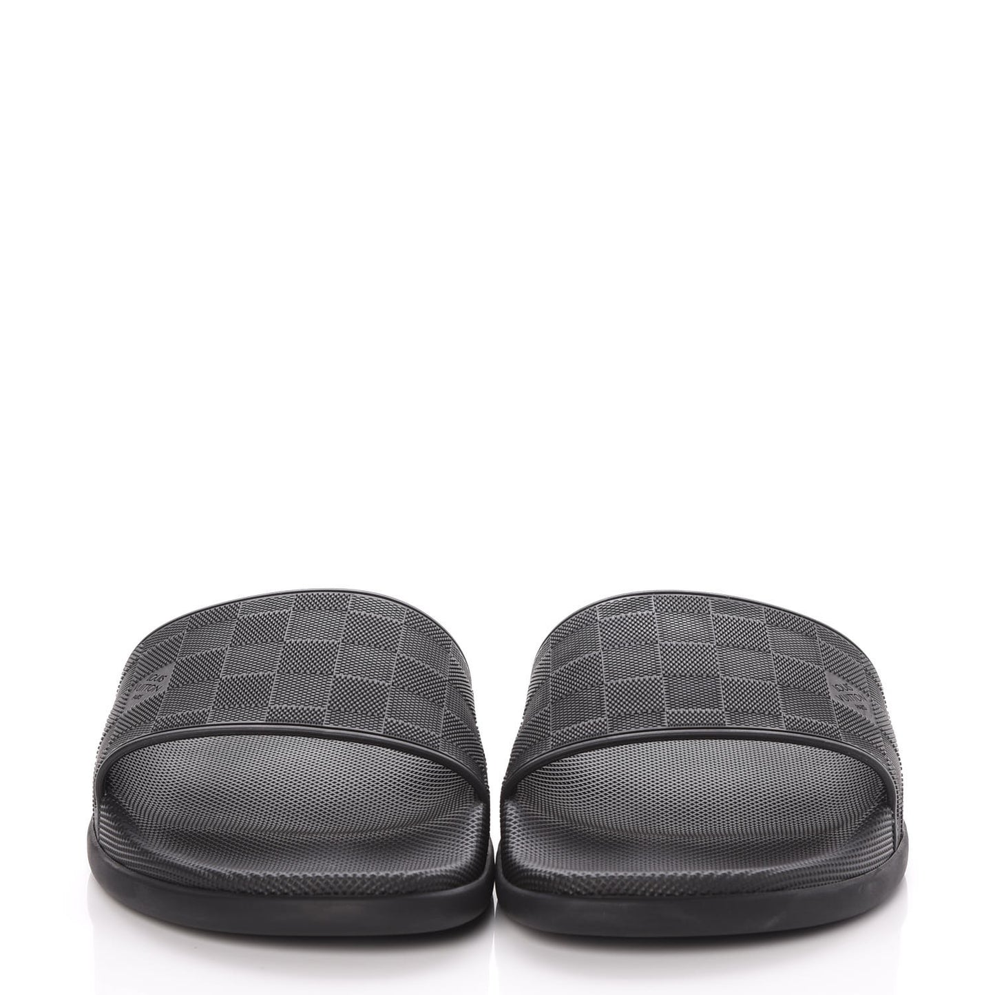 Rubber Damier Mens Waterfront Mules 6 Black