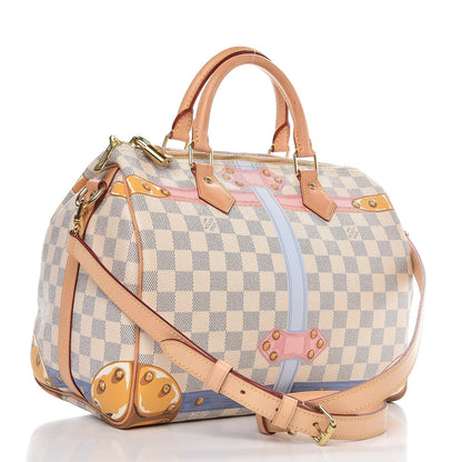 Louis Vuitton Damier Azur Summer Trunks Speedy Bandouliere 30 3 of 7