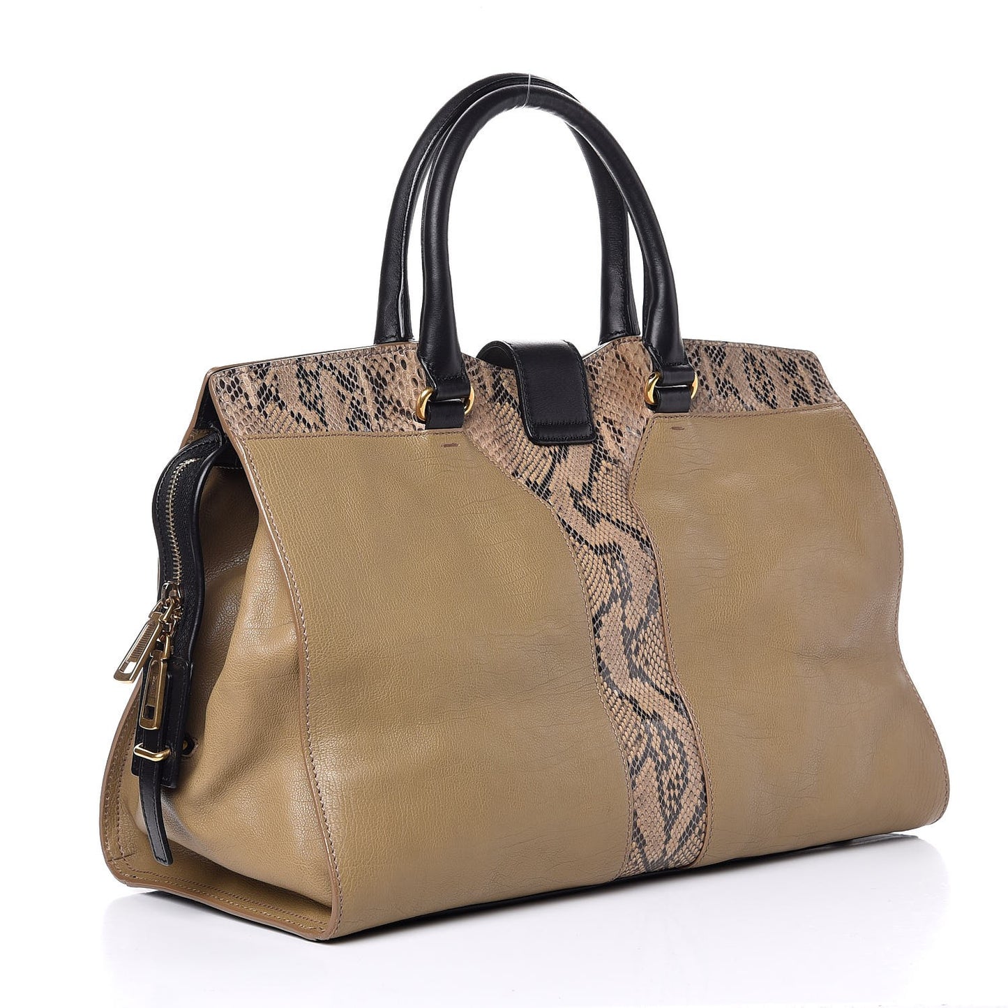 Calfskin Python Medium Cabas Chyc Brown