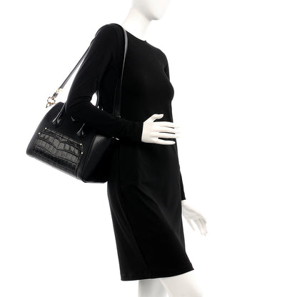 Givenchy Calfskin Crocodile Embossed Small Antigona Black 3 of 8