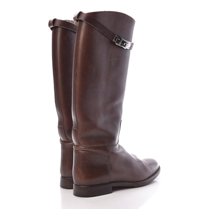 Hermes Box Kelly Jumping Boots 37 Chocolate 4 of 24