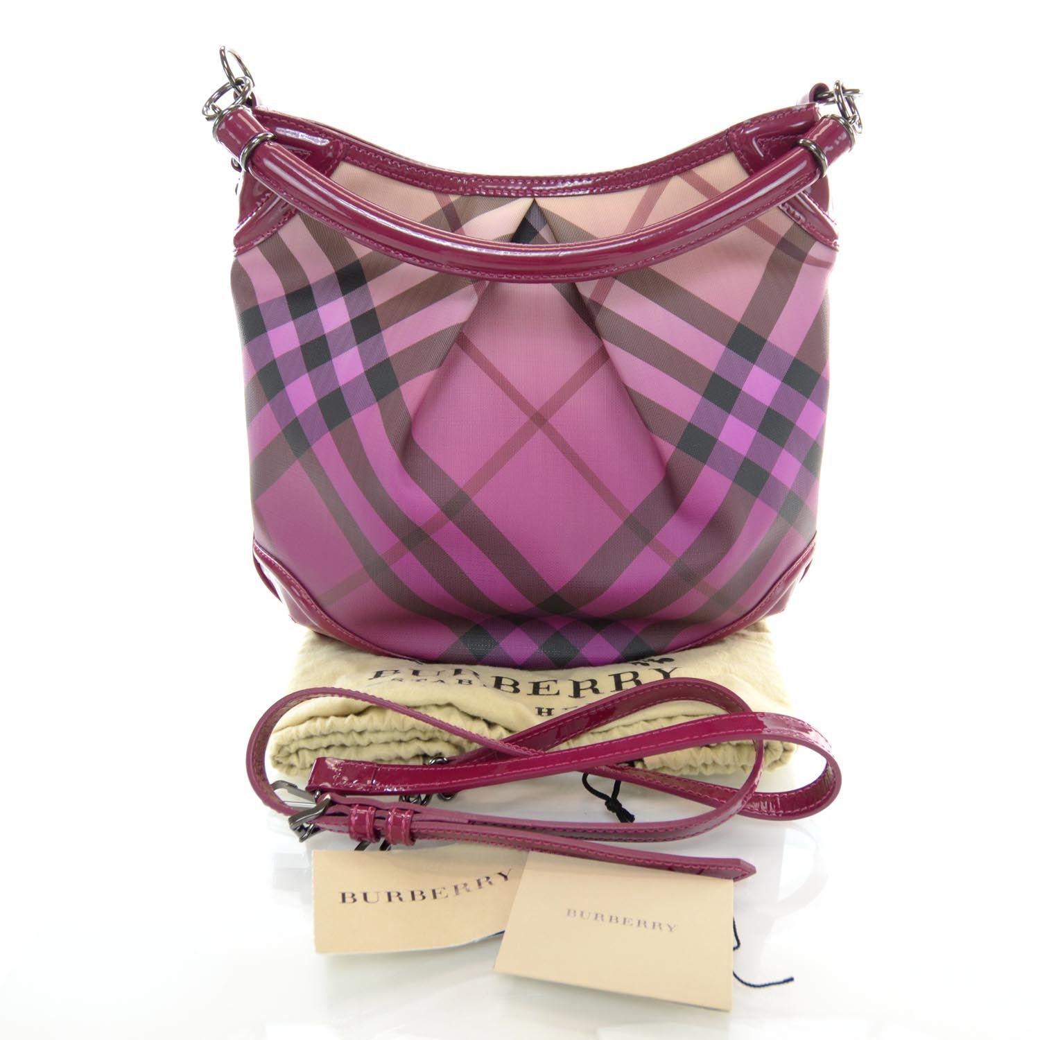 Burberry Nova Pop Degrade Medium Craigwell Hobo Raspberry Sorbet 3 of 7