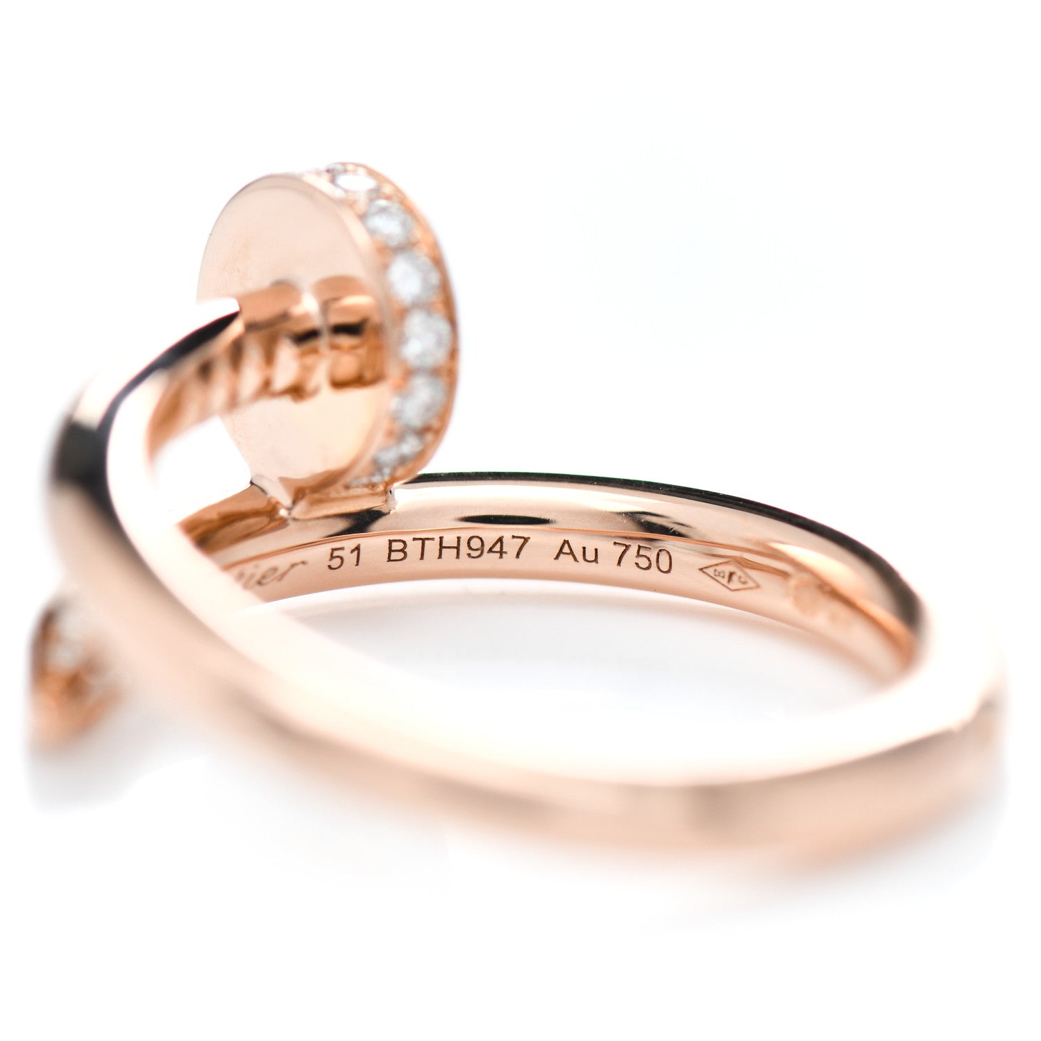 Cartier 18K Pink Gold Diamond Juste Un Clou Ring 52 6 4 of 4
