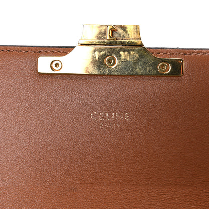 Celine Canvas Calfskin Triomphe Shoulder Bag Tan 7 of 12