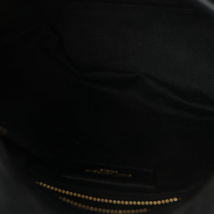 Saint Laurent Lambskin Quilted Small Loulou Puffer Monogram Chain Satchel Black 8 of 17