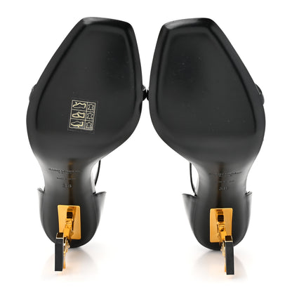 Saint Laurent Patent Calfskin Opyum 85 Sandals 38 Black 5 of 9