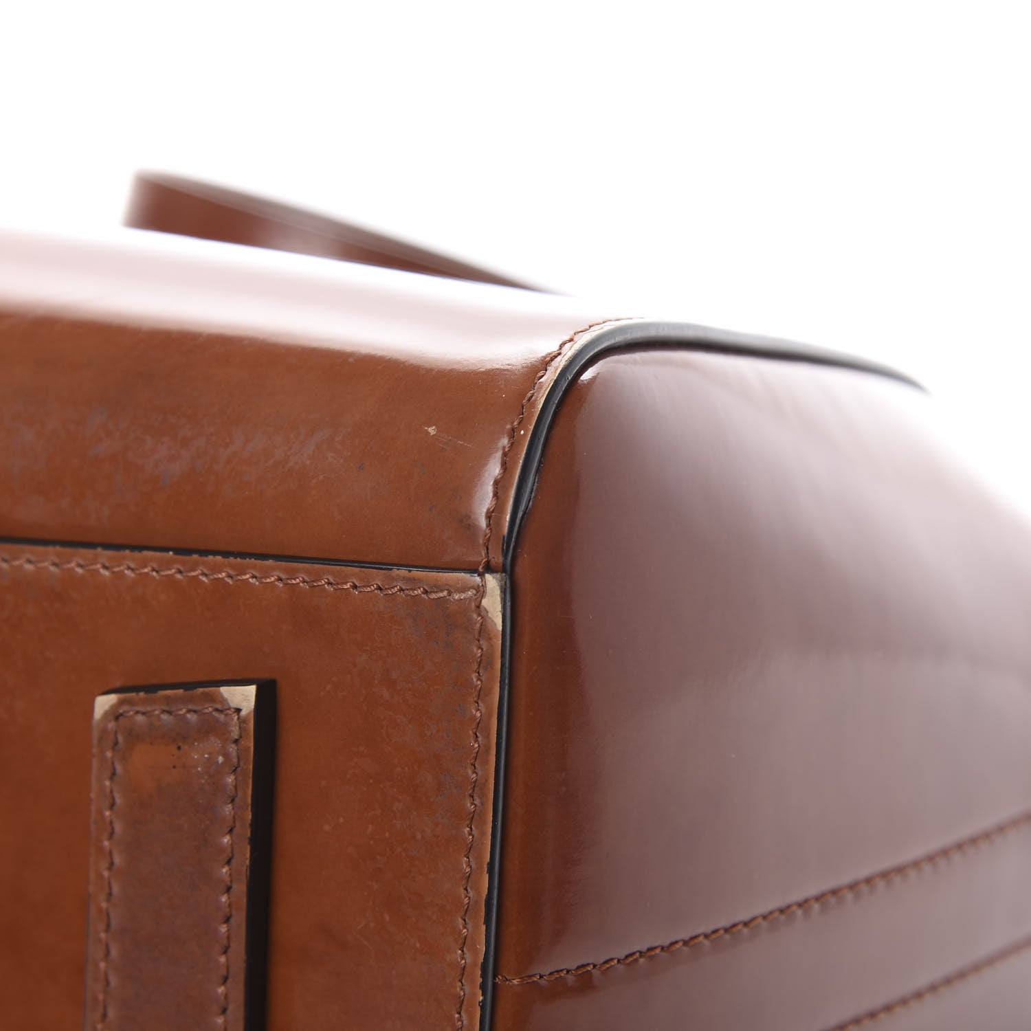 Givenchy Patent Calfskin Small Antigona Brown 10 of 15