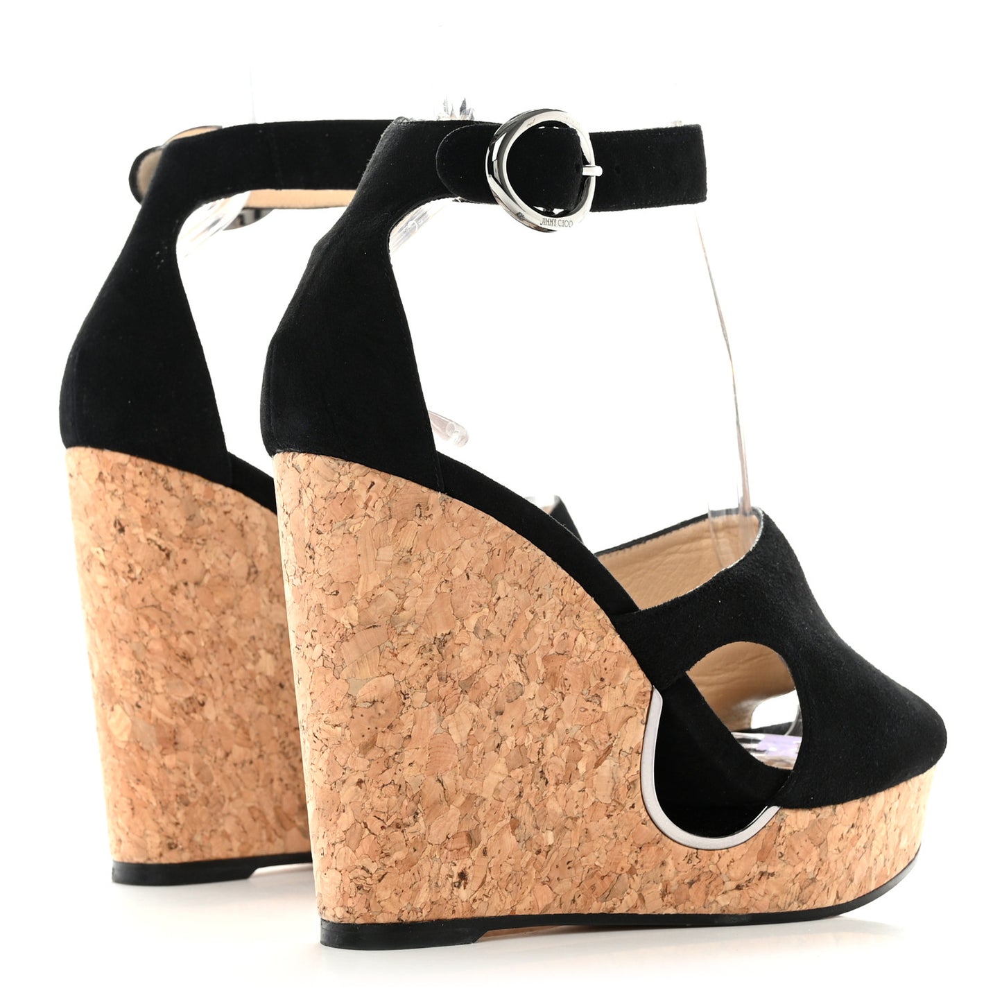 Suede Cork Neyo 120 Wedges 38 Black