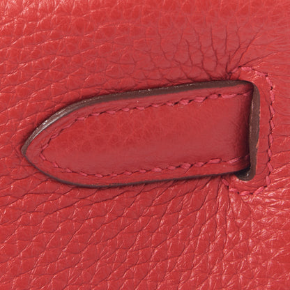 Hermes Taurillon Clemence Kelly Retourne 28 Rouge Casaque 9 of 31