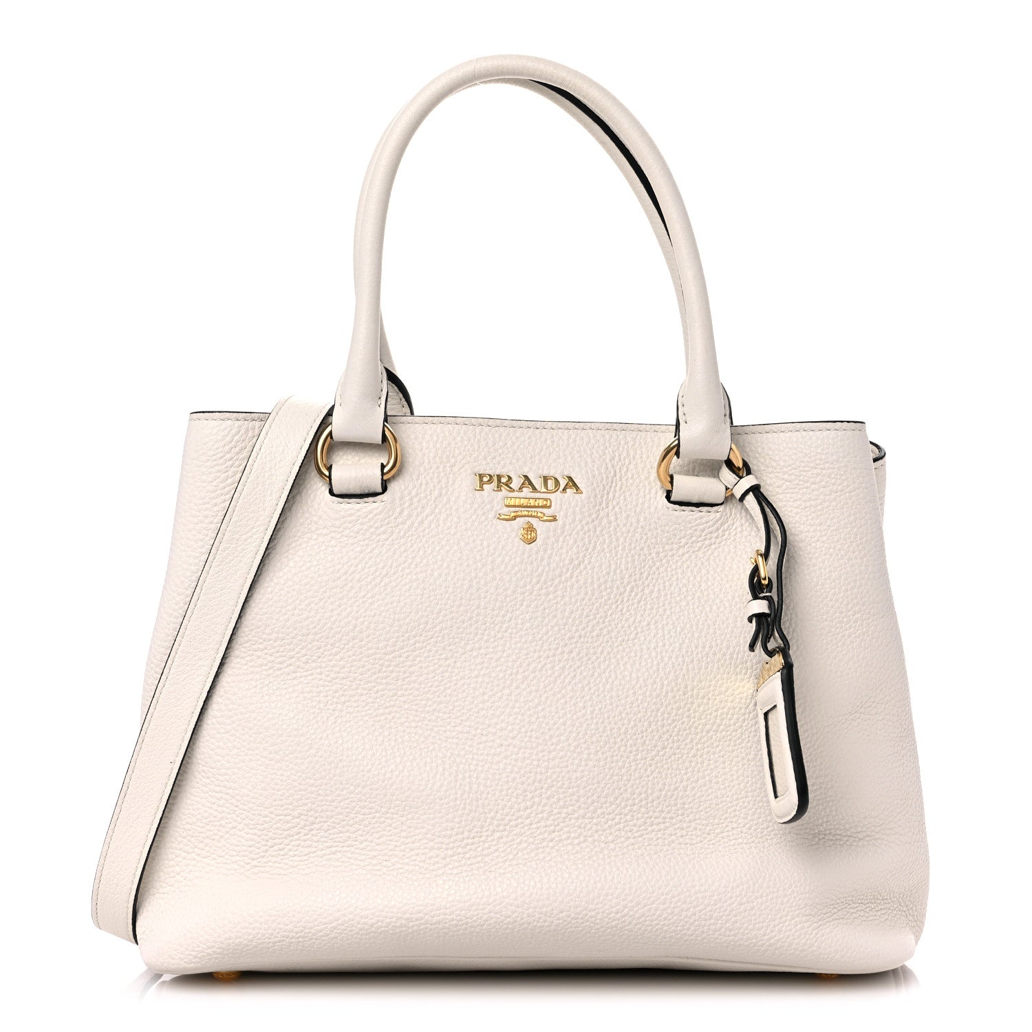 Prada Vitello Daino Shoulder Bag White 1 of 11