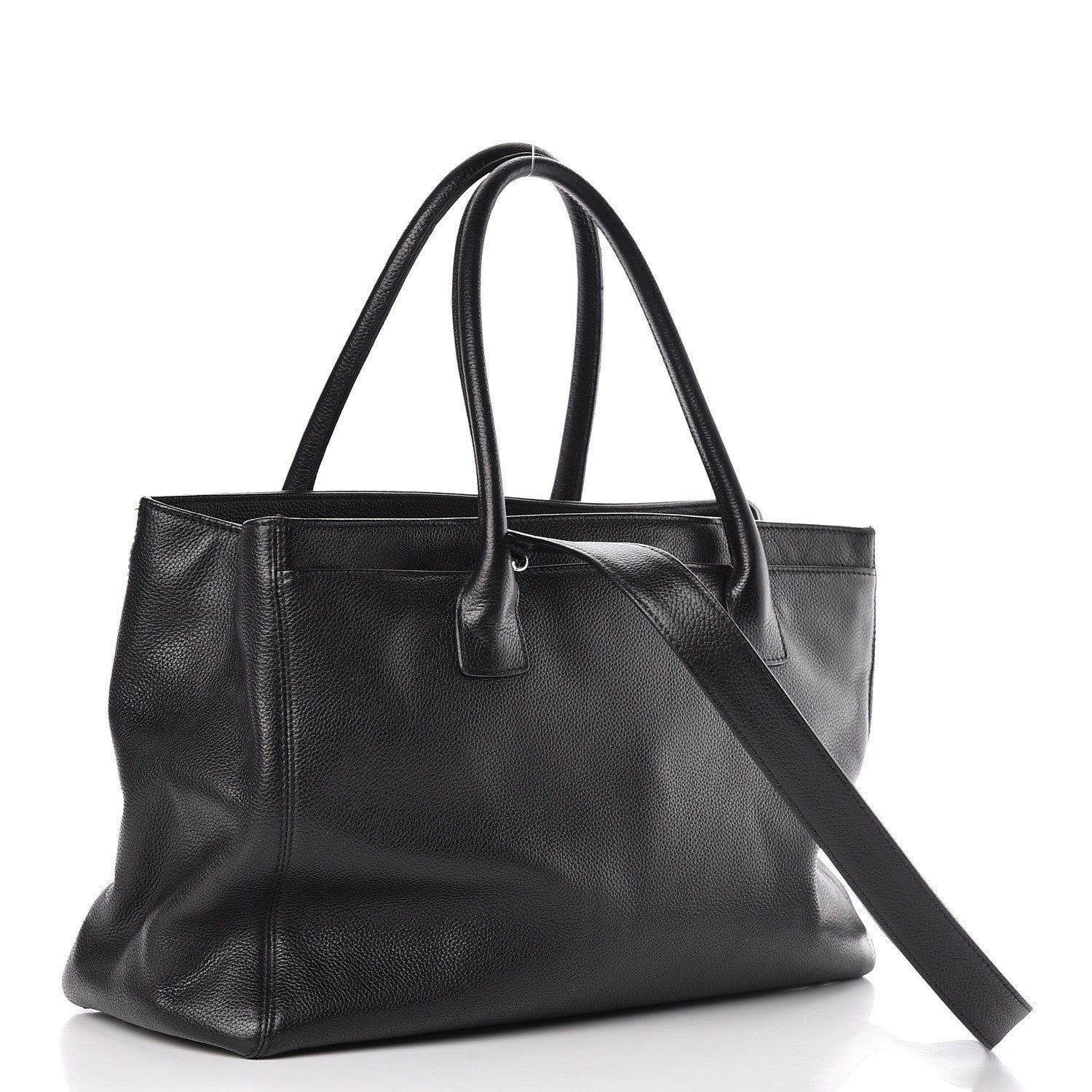 Chanel Calfskin Cerf Executive Shopper Tote Black 4 of 18