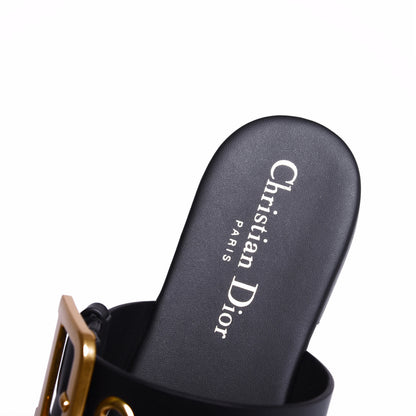 Balenciaga Rubber Womens Logo Pool Slide Sandals 41 Black White 17 of 20