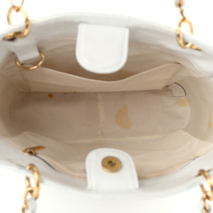 Chanel Caviar Petit Shopping Tote PST White 4 of 15