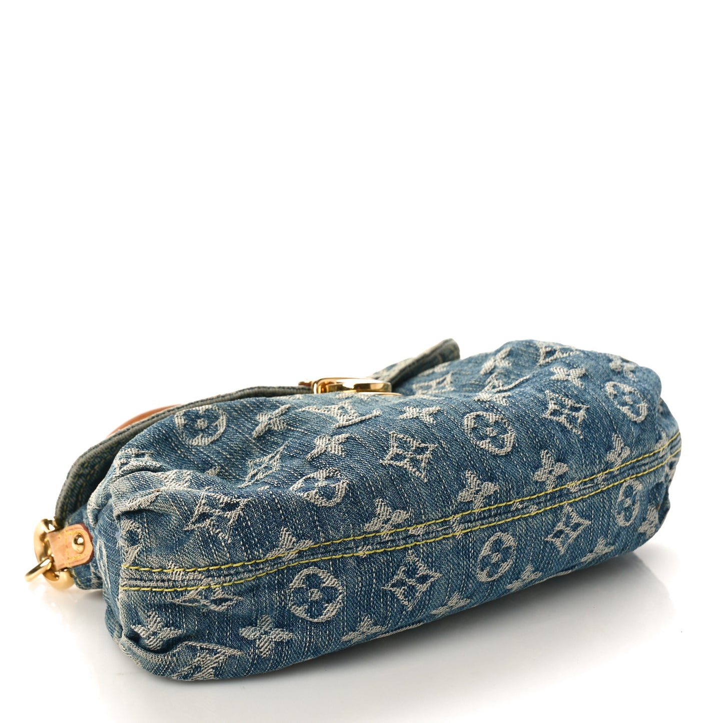 Monogram Denim Mini Pleaty Blue