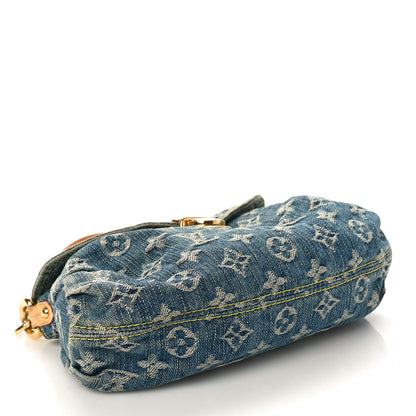 Louis Vuitton Monogram Denim Mini Pleaty Blue 4 of 9