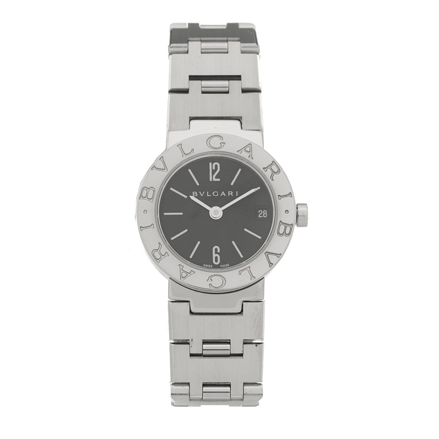 Stainless Steel 23mm Quartz Watch Black