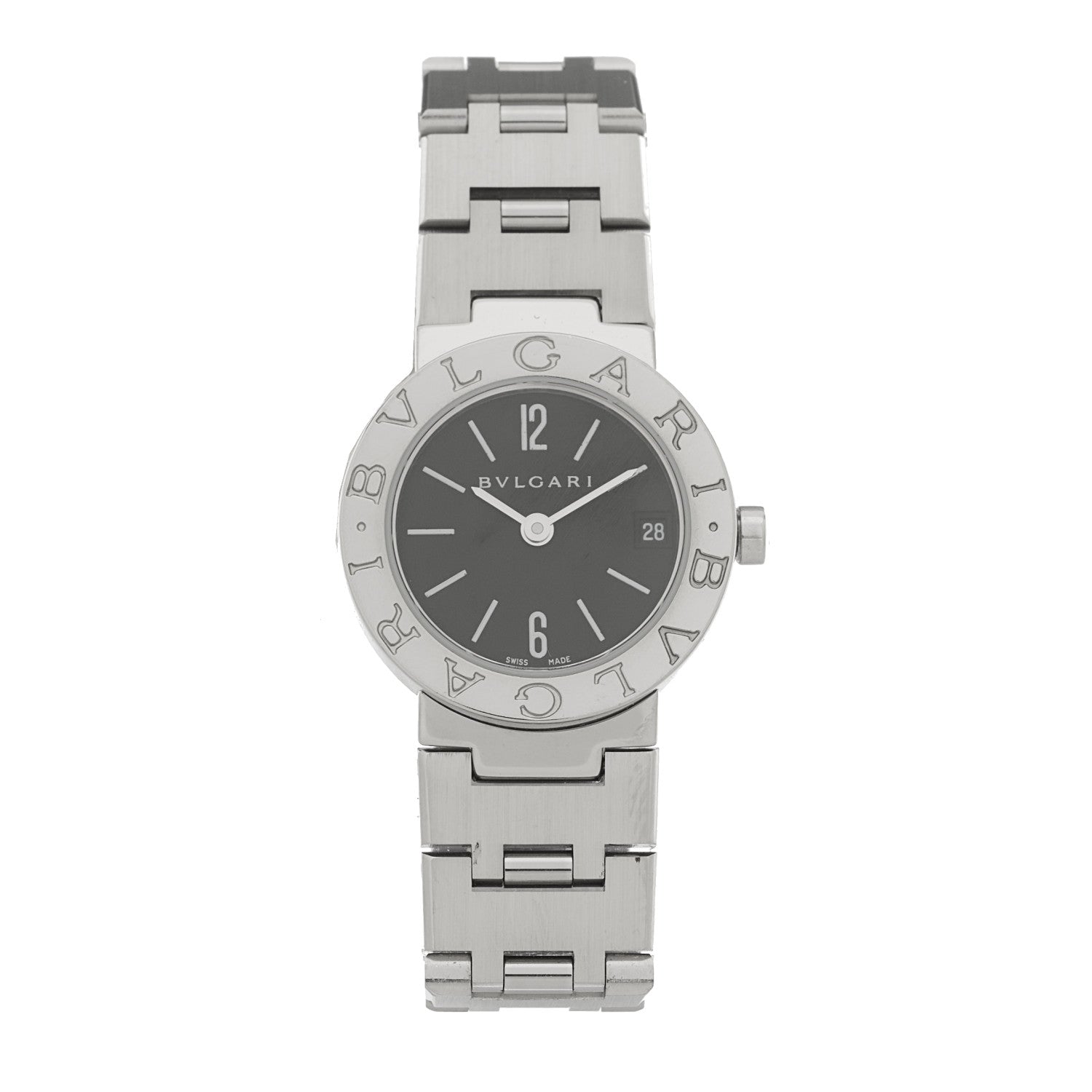 Bulgari Stainless Steel 23mm Quartz Watch Black 1 of 4