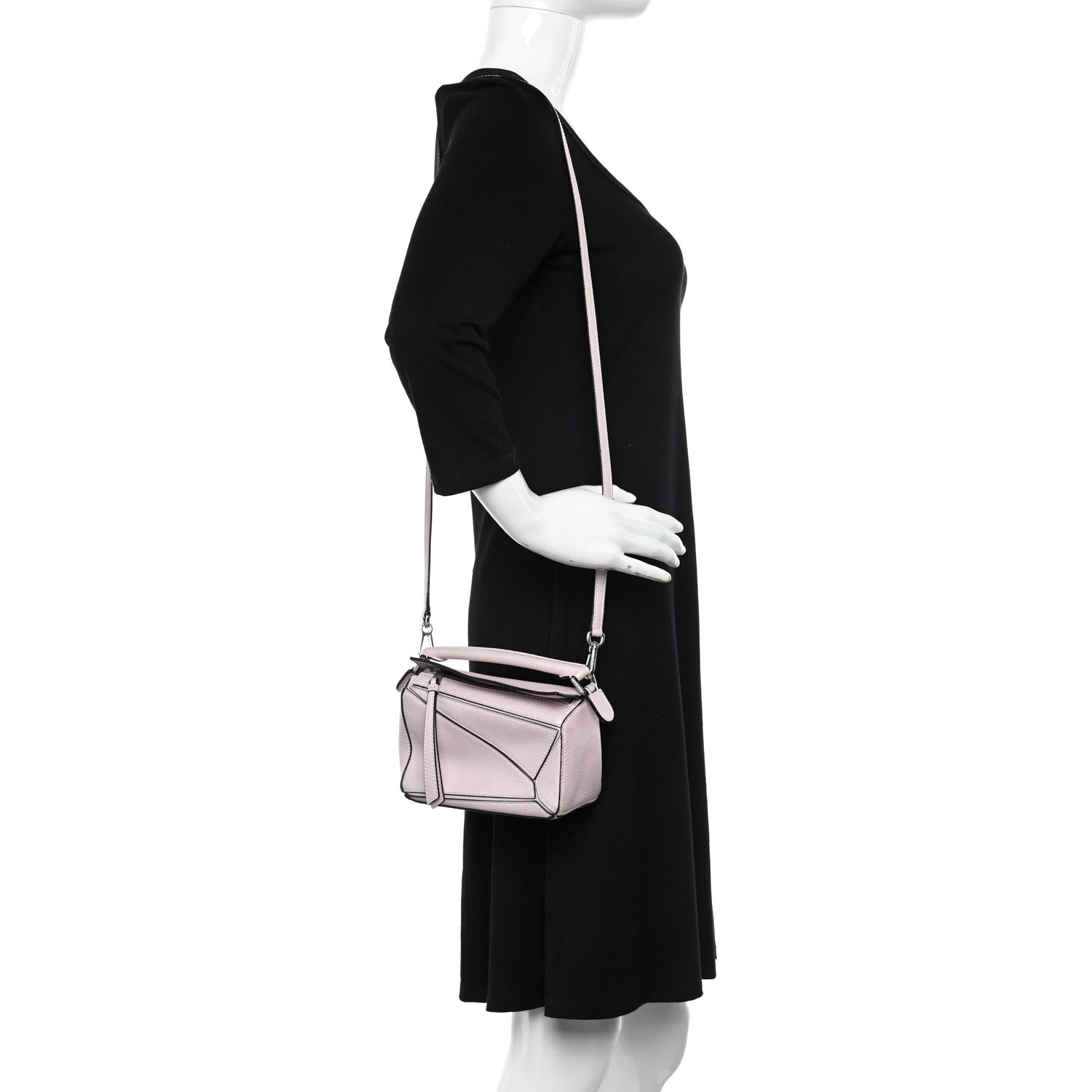 Loewe Calfskin Mini Puzzle Bag Icy Pink 2 of 11