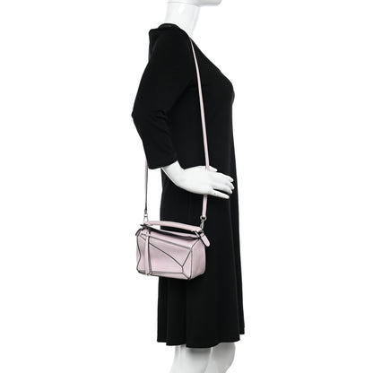 Loewe Calfskin Mini Puzzle Bag Icy Pink 2 of 11