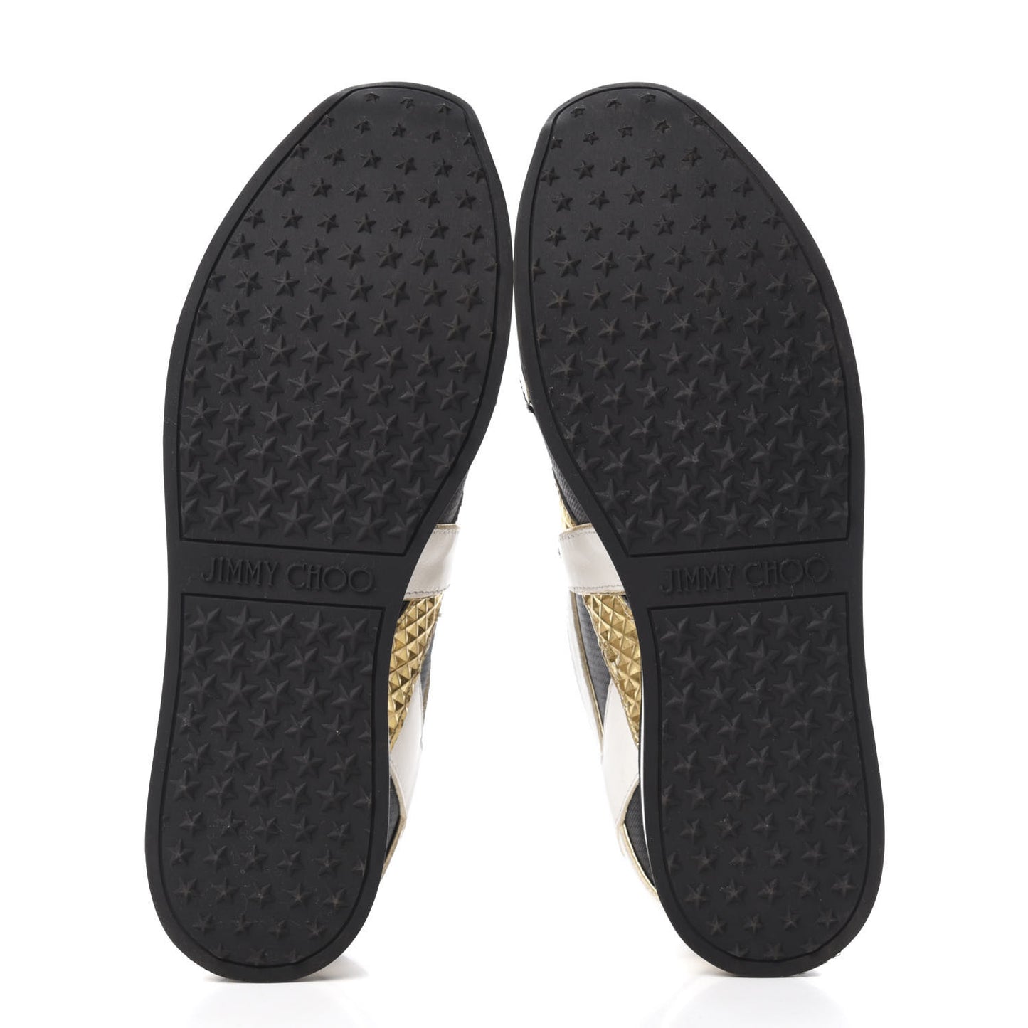 Canvas Patent Calfskin London Low Top Sneakers 36 Black Gold