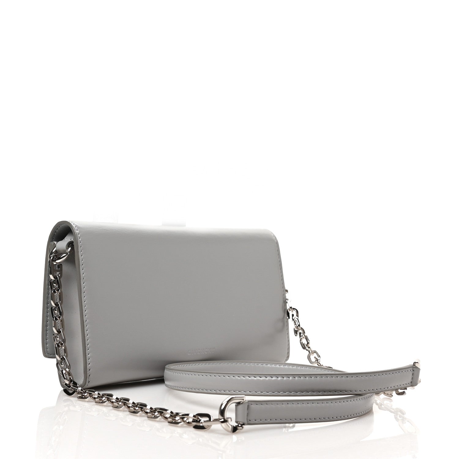 Givenchy Calfskin 4G Wallet on Chain Cloud Grey 3 of 8