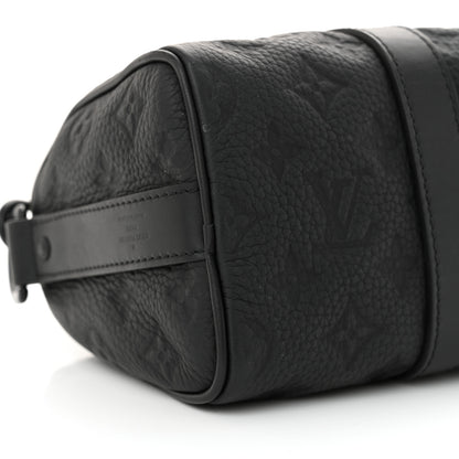 Louis Vuitton Monogram Taurillon Keepall Bandouliere 25 Black 8 of 12