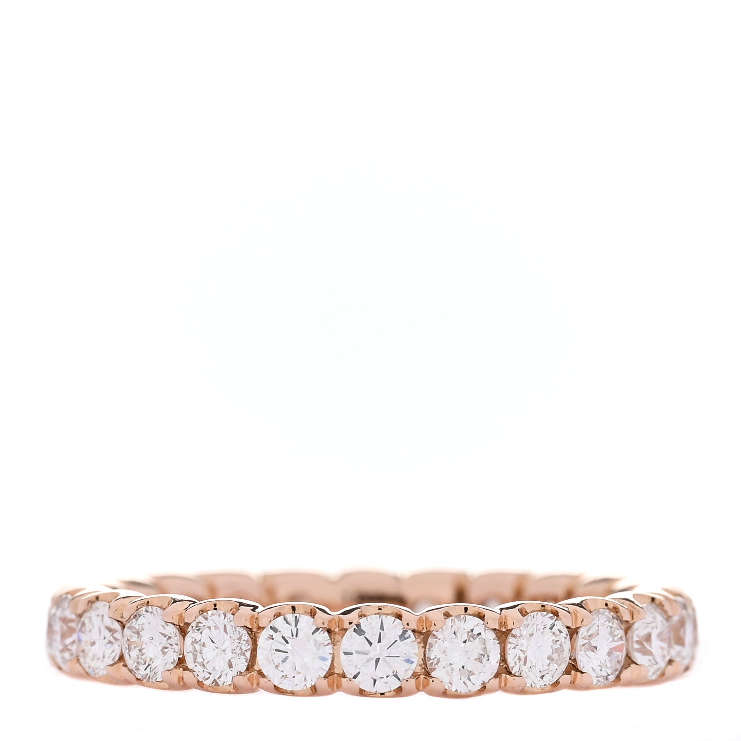 Parker & West by FASHIONPHILE 18K Rose Gold Diamond 1.08ct Full Eternity Band Ring 53 6.25 1 of 4