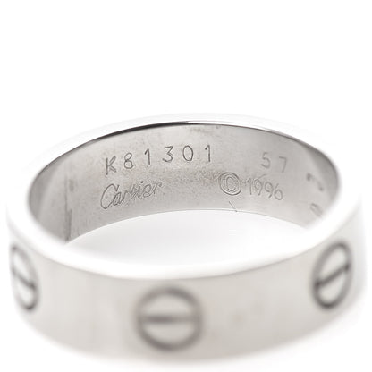 Cartier 18K White Gold 6mm LOVE Ring 57 8 4 of 6