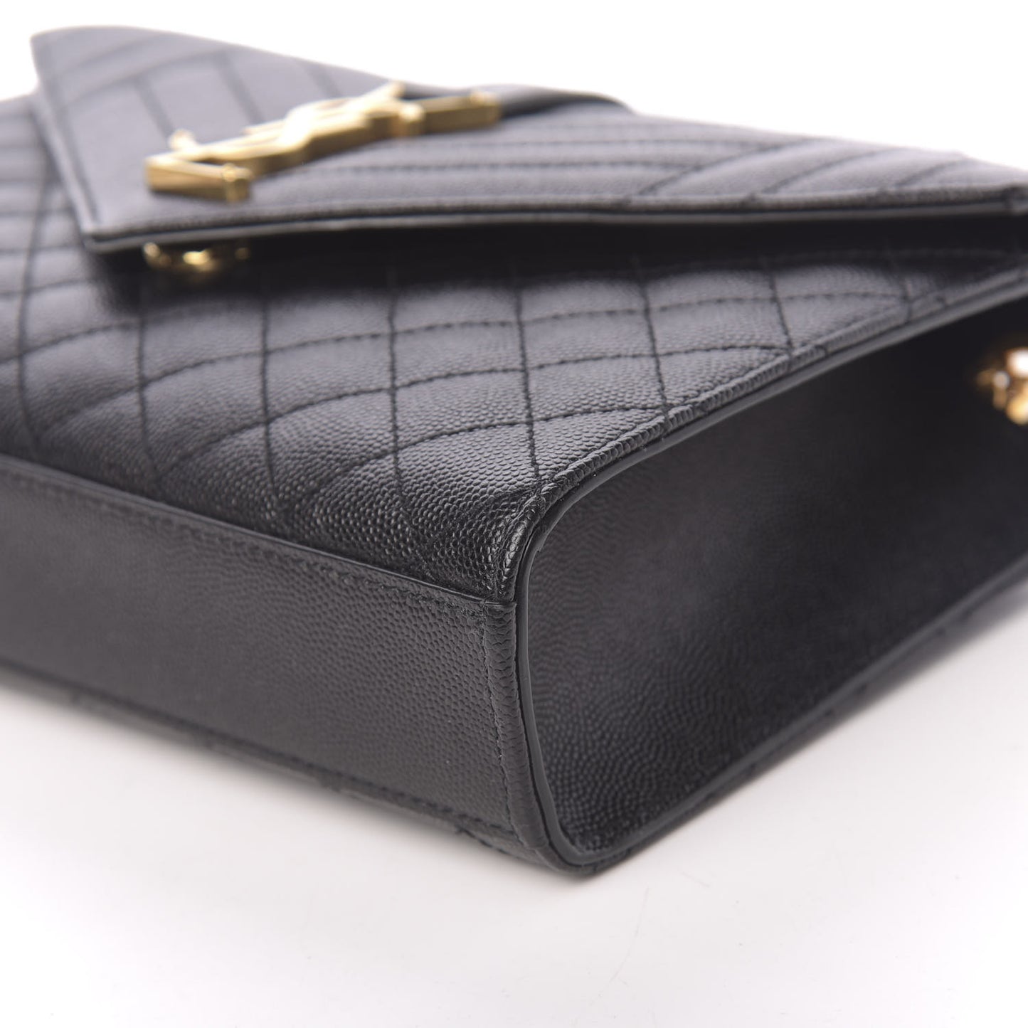 Grain De Poudre Textured Mixed Matelasse Triquilt Medium Monogram Satchel Black